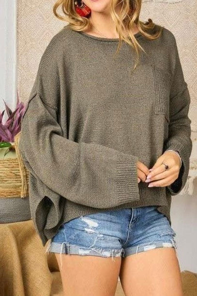 Be Here Forever Sweater, Olive