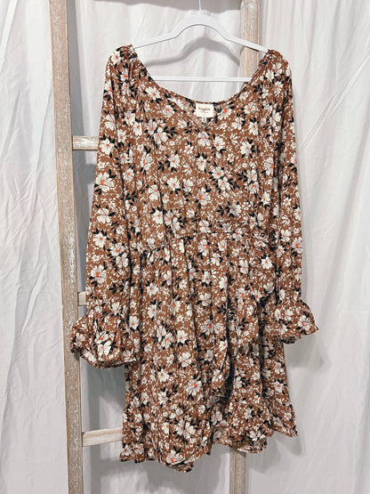 Love Story Dress, Brown