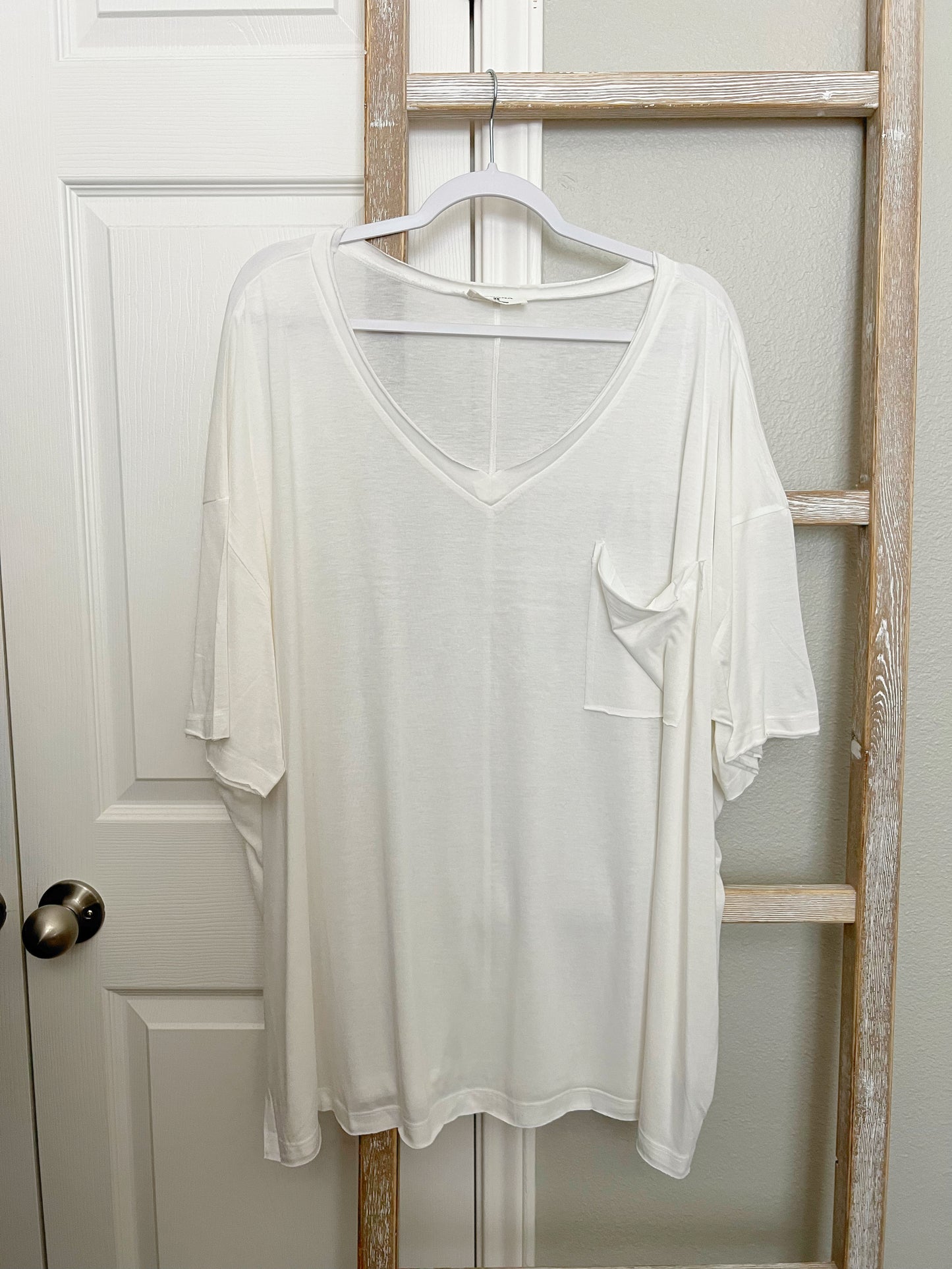 Sweet Comfort Pocket Tee, Ivory