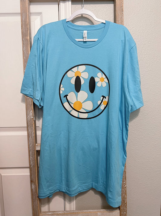 Daisy Smiley Graphic Tee Blue
