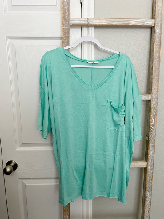 Sweet Comfort Pocket Tee, Mint