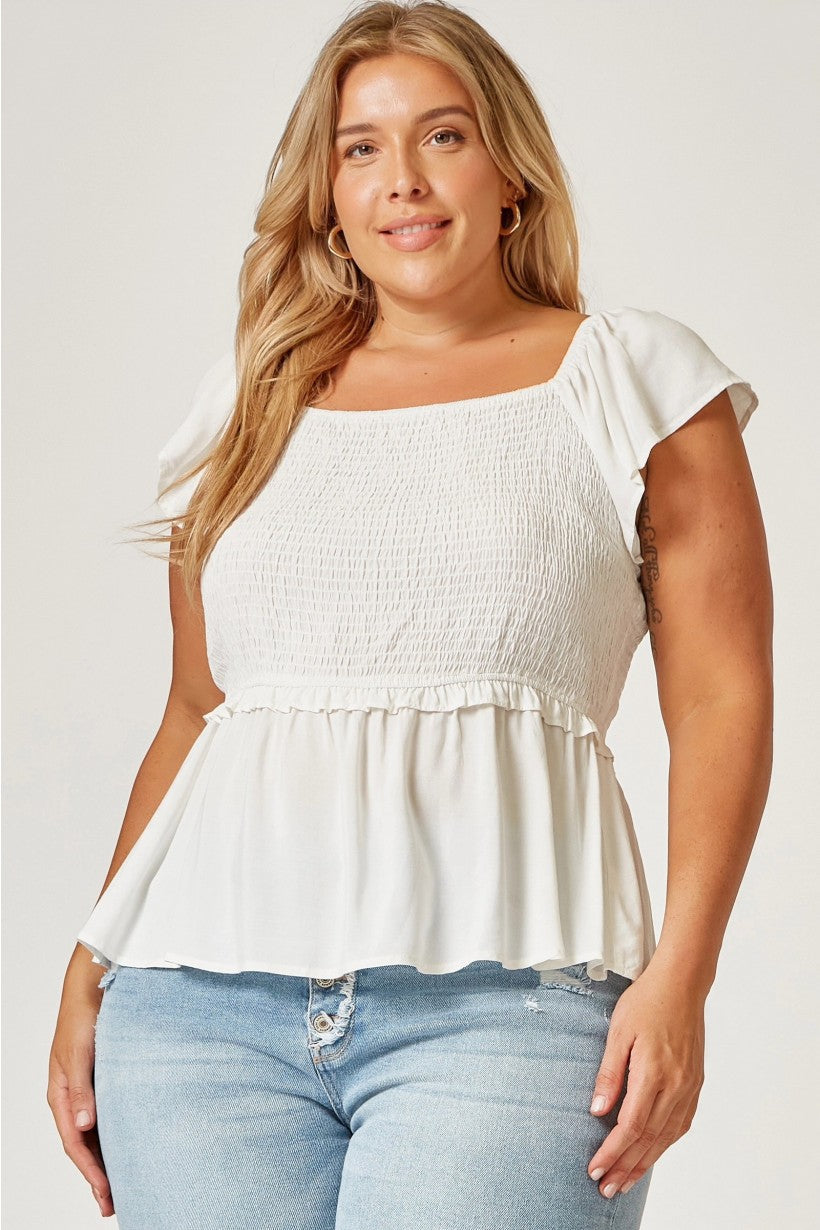 Costal Cabana Top, Ivory