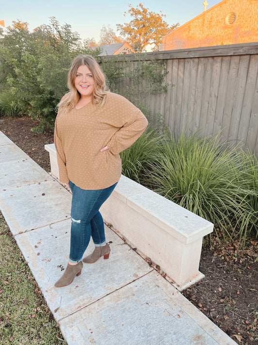 Feeling Sophisticated Top in Camel